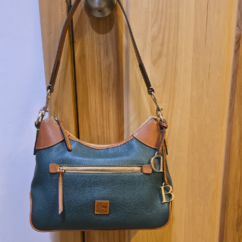 Dooney & Bourke Greenand Brown Hobo Bag